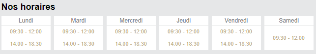 HORAIRES