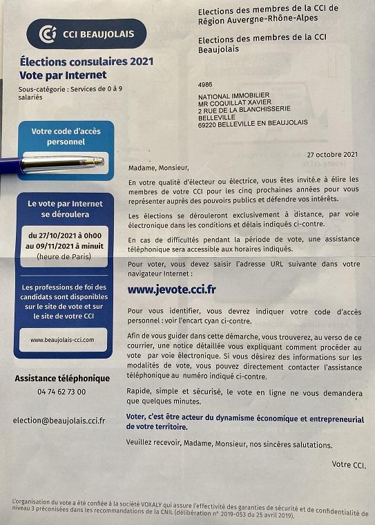 Courrier CCIB