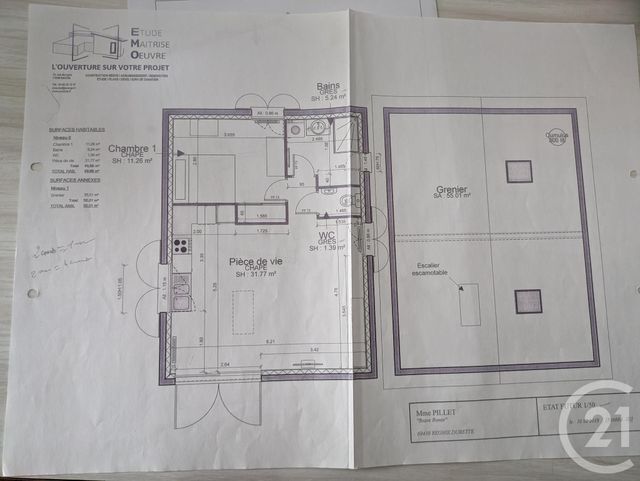Maison &agrave; vendre - 4 pi&egrave;ces - 95,42 m2 - Regnie Durette - 69 - RHONE-ALPES