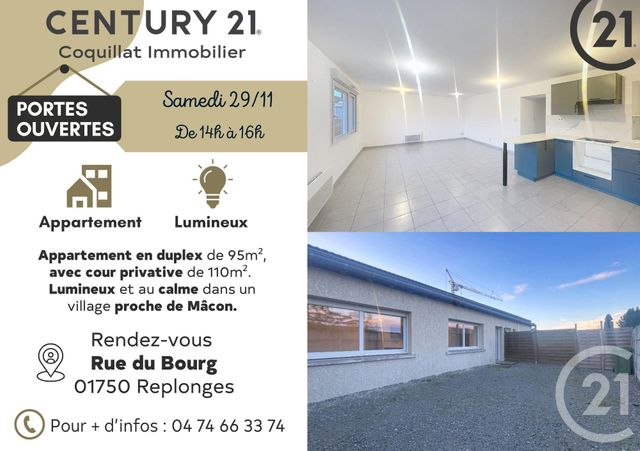 Appartement F4 à vendre - 4 pièces - 94,25 m2 - Replonges - 01 - RHONE-ALPES